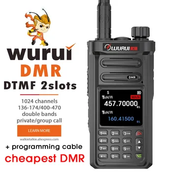 wurui D99 דיגיטלית DMR-מכשיר קשר רדיו דו-כיווני חזיר profesional ארוך טווח מחזיק המכשיר VHF UHF חובבנים ציוד להקות