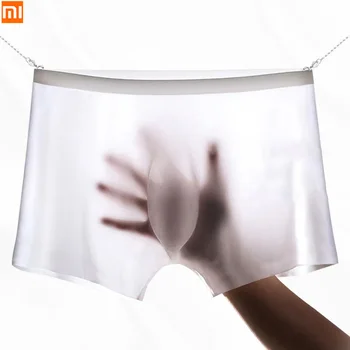 xiaomi mijia 3pcs Xiaomi קרח משי גברים תחתונים, תחתוני בוקסר לגברים 3D Ultra דק לנשימה נוחה QuickDrying תחתונים