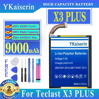YKaiserin חדש 9000mAh X3 בנוסף 7line 9line מחשב נייד טאבלט סוללה עבור Teclast X3PLUS 7 9 בנקאית מחברת מצבר Batteria