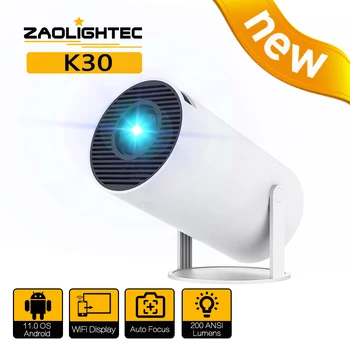 ZAOLIGHTEC K30 מקרן 1080P HD 4K מיני וידאו Projetor 150Ansi קולנוע ביתית Proyector קמפינג חיצוני מקרן