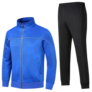 אדידס גברים אופנה חדש האביב ספורט סטים זכר מנהל בגדים 2 חתיכות רוכסן הג ' קט + מכנסיים גודל אסיה