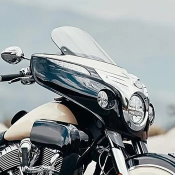 אופנוע 18 אינץ 'גבוה בסגנון השמשה הקדמית השמשה הקדמית Fairing רוח ההסתה על צ' יף אינדיאני מאסטר הכביש 2014-2023