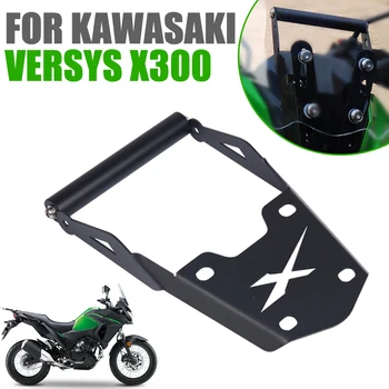 אופנוע אביזרים ניווט תושבת GPS טלפון נייד צלחת Stand מחזיק את הכידון על KAWASAKI VERSYS X300 X-300 300X