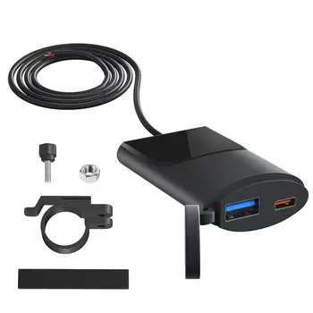 אופנוע ה-USB מטען USB מטען לטלפון Dual Port QC3.0 טעינה מהירה חשמל חכם את הפונקציה מטען עבור הטלפון Tablet
