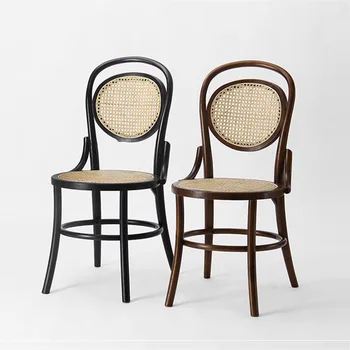 אור יוקרה מעץ מלא לסלון כיסאות נורדי ריהוט ביתי פנאי סלון איפור הכיסא הביתה יחיד קש ספה כסא