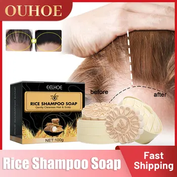 אורז נגד אובדן שמפו סבון להזין שיפור התקרחות לצמיחה מחודשת שיער הסרת קשקשים לחות השיער שמפו טיפולי