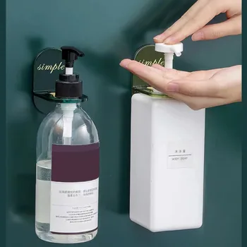 אחסון מתכוונן בעל סופר עומס נושאות בקבוק שמפו מדף עמיד למים דבק עצמי Soap Dispenser