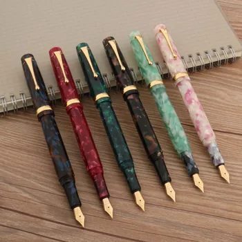 איכות גבוהה 196 עט נובע אקריליק צבע עט ירוק ורוד אגת ספין הזהב תלמיד מכשירי כתיבה, ציוד משרדי, דיו, עטים