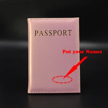 אישית דרכון לכסות נשים ורוד נסיעות מכסה על דרכונים עם שמות החתונה של בנות דרכון לכסות הזמנות
