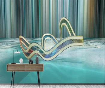אישית הסלון, חדר השינה מלון ציור קיר מדבקה מודרני מינימליסטי קו צבע גיאומטריים מופשטים רקע קיר papier peint