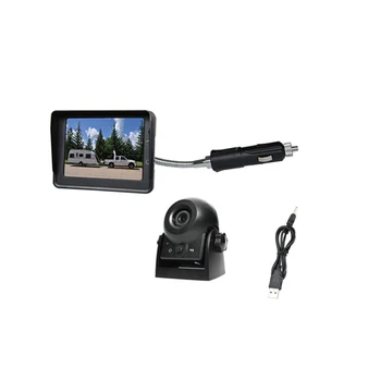 אלחוטית WiFi היפוך מצלמה עם 4.3 אינץ ' LCD צג IP68, עמיד למים רכב מצלמה אחורית ערכת רכב משאית