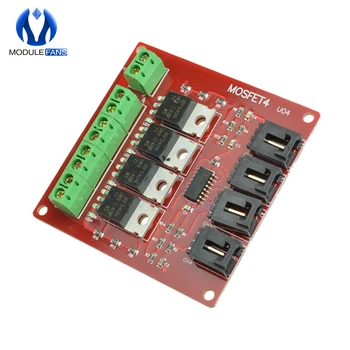 ארבע ערוץ 4 ערוץ דרך כביש MOSFET כפתור IRF540 V4.0+ MOSFET מודול מתג עבור Arduino DC Motor Drive Dmimmer ממסר לוח