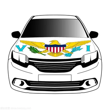 ארצות הברית איי הבתולה דגלים מכסה המנוע של מכונית כיסוי דגלים 3.3x5ft/5x7ft 100%פוליאסטר הרכב בונט באנר