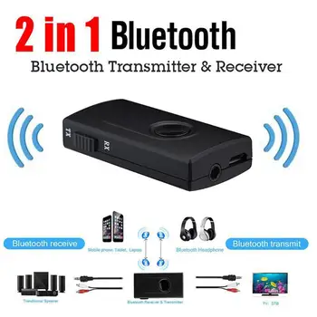 ב-Bluetooth תואם משדר מקלט 2-in-1 מתאם אלחוטי למחשב טלוויזיה מולטימדיה, ממיר אודיו