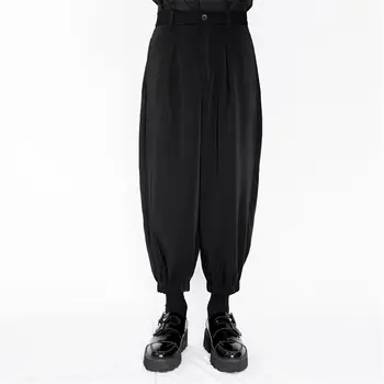 גברים Haren מכנסיים באביב ובסתיו החדש הגירסה הקוריאנית של אופנה Harajuku רחוב מזדמנים גודל גדול תשע נקודות המכנסיים