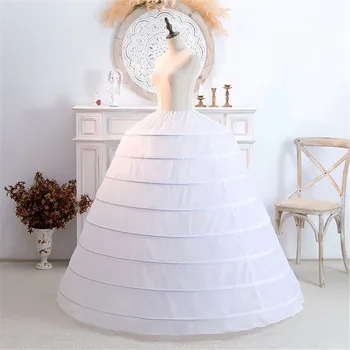 גדול קוטר לבן נפוח 8 חישוקים התחתונית אביזרים החתונה כדור שמלת החתונה שמלת כלה הטקס שמלות Underskirt