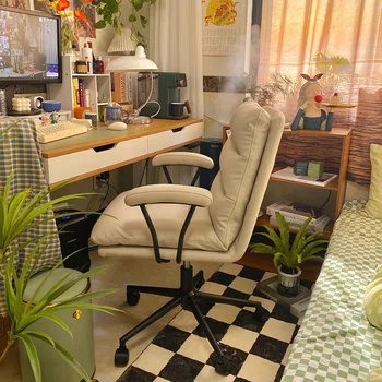 גלגלי גבוהה הכיסא במשרד כרית חזרה המשחקים מעצב הכיסא המסתובב תמיכה המותני Sillas De Oficina ריהוט משרדי