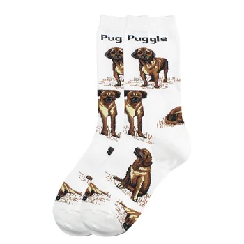גרביים מודפסות באיכות גבוהה מסורק כותנה חדש לפנק את חיות יוניסקס אופנה קריקטורה מצחיק לבן קצר כלב המחמד של נשים גרב