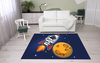 האסטרונאוט השטיח הירח, השטיח בסלון החלקה שטח הדפסה השטיח עבור חדרי שינה חדר ילדים שטיחי רצפה קישוט הבית.