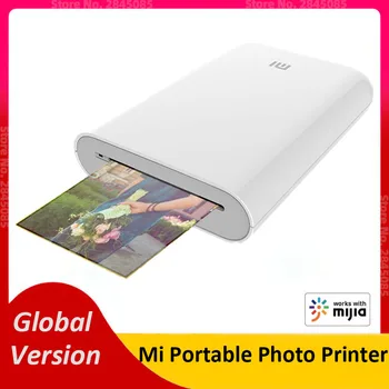 הגירסה העולמית Xiaomi Mi נייד מדפסת תמונות מיני אבץ עצמית דבק נייר צבעוני מדפסת אלחוטית לשימוש עם Mi הביתה app