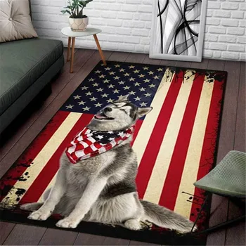 הדגל האמריקני החסון שטיח 3D בכל מודפס שטיח שטיח סלון, חדר שינה פלנל החלקה, הרצפה, השטיח 03