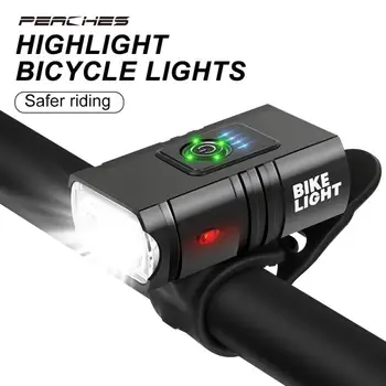 הובלת אופניים אורות 1000LM נטענת USB תצוגת כוח MTB הרים אופני כביש חזית מנורת פנס רכיבה על אופניים אביזרים