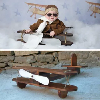 היילוד צילום אביזרים פוזות פרופ מיני עץ המטוס, כסא תינוק לירות אביזרי רטרו מטוס צילום יצירתי רקע אביזרים