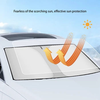 המכונית וילונות הקיץ קירור UV Refletive שמשת הרכב השמש צל לכסות את החלון הקדמי מגן השמש הגנה שמשיה מתקפלת