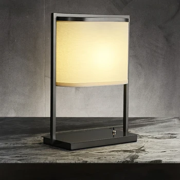 הסינית החדשה מנורת שולחן דגם חדר השינה, הסלון ללמוד המנורה היא פשוטה ואטמוספרה