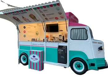 העיצוב החדש חשמלי נייד מזון מהיר משאית מזון ואן מזון מהיר העגלה למכירה ליד הים