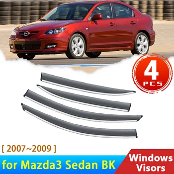 העלה מגינים על השמשה Mazda3 BK מכונית מאזדה 3 שנת 2007~2008 2009 אביזרי רכב צד חלון מגן מכסה לקצץ שמש גשם הגבה