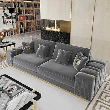 הפוסט-מודרנית אור יוקרה בד הספה גודל הדירה האמריקאי הונג קונג סגנון הבית הסלון שילוב מודל ריהוט חדר