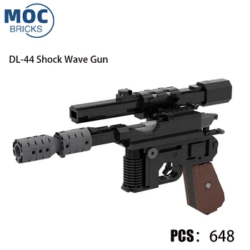 הצבא סדרה MOC נשק DL-44 גל הלם האקדח אבני הבניין המרכיבות מודל DIY ערכת החידה של ילדים צעצועים מתנות