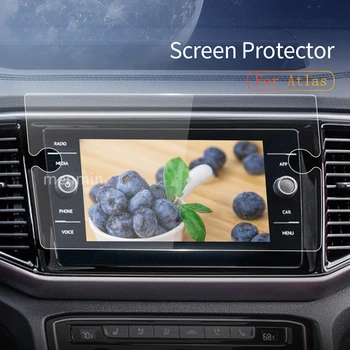 הרכב מדבקה מגן מסך עבור פולקסווגן אטלס 2023 Carplay מזג זכוכית סרט מגן ניווט רכב אוטומטי אביזר 8inch