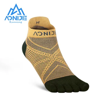 זוג אחד AONIJIE E4824 ספורט חתך נמוך אתלטי הבוהן גרביים לנשימה חמש אצבעות יחף רץ מרתון.