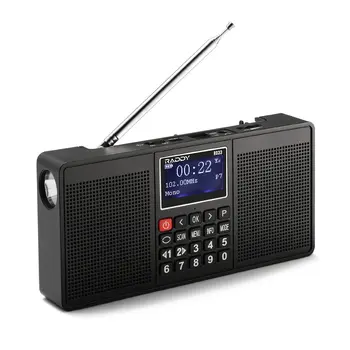 חדש נייד רדיו AM FM רדיו דיגיטלי DAB רדיו MP3 השמעת מוסיקה נטענת 2000 מיליאמפר סטריאו כפול 3W Bluetooth רמקול