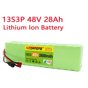 חדש קיבולת גדולה 13S3P 18650 48V 28Ah Lithium Ion Battery Pack עבור E-bike אופניים חשמליות קורקינט Li-ion סוללה עם BMS