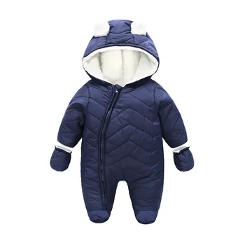 חורף בגדי תינוקות לעבות ברדס קטיפה כדי להתחמם בגד גוף תינוק פעוט שלג חליפה