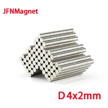 חזק מגנט 4x2 סיבוב מגנטים NdFeB מגנט רב עוצמה D4x2mm נדיר Earth מגנט Neodymium חיפוש מגנטים