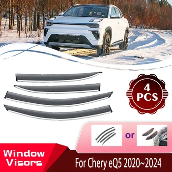חלון מרכזי עבור Chery eQ5 נמלה e-SUV S61 2020~2024 חלון המכונית הרוח, השמש, הגשם מגן Deflector סוכך מקלטים סט אביזרי רכב
