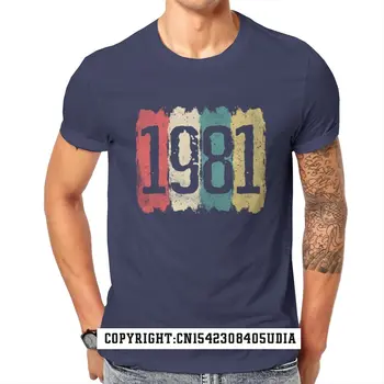 יום הולדת 40 40 שנה 1981 וינטאג ' של הגברים פרימיום חולצה משחקים ורוד פאנק חדש צמרות חולצות גברים Tshirts גרפי
