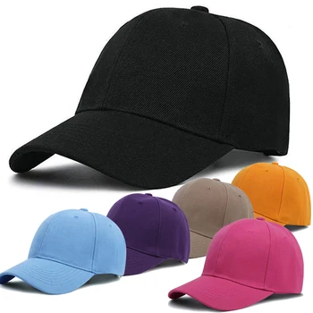 יוניסקס מתכוונן מוצק צבע כובע בייסבול עבור גברים, נשים, קיץ הגנה מפני השמש השמש כובע היפ הופ לשיא כובעים אופנתיים מקרית כובעים