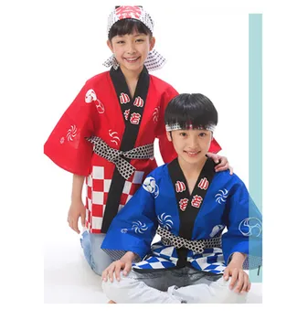 יפנית מסורתית טקס בגדי ילדים קרדיגן הכנס השנתי חגיגת פסטיבל הג ' קט הקיץ פסטיבל