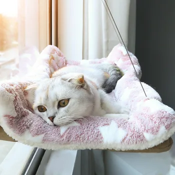 כוס יניקה ערסל את החתול חמוד תלוי מיטות ארבע עונות אוניברסלי נשלף, רחיץ, המלטת חתול קיטן המיטה שמש מושב מיטות