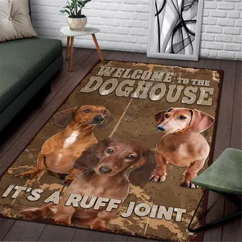 כלב תחש שטיח 3D מודפס שטיח שטיח הרצפה שטיח ללא החלקה מחצלת חדר אוכל סלון רך השינה שטיח 01