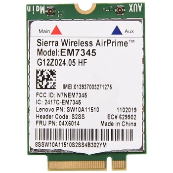 כרטיס רשת, EM7345 4G LTE WWAN כרטיס מודול עבור Thinkpad X250 X1C W550 T450 X240 T440 תמיכה עבור LTE/HSPA+ /EMEA