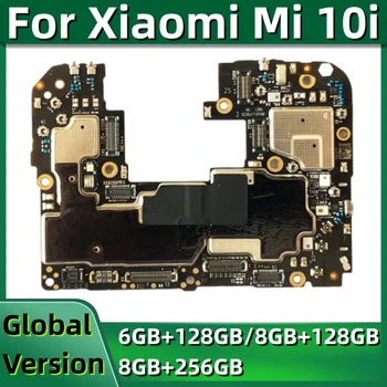 לוח PCB מודול Xiaomi Mi 10i 5G, M2007J17I, מקורי סמארטפון Mainboard, גלובלי ROM, 128GB, 256GB