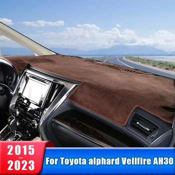 לוח המחוונים במכונית השמש צל כיסוי כרית עבור טויוטה Alphard Vellfire 30 AH30 היברידית 2015-2017 2018 2019 2020 2021 2022 2023 אביזרים