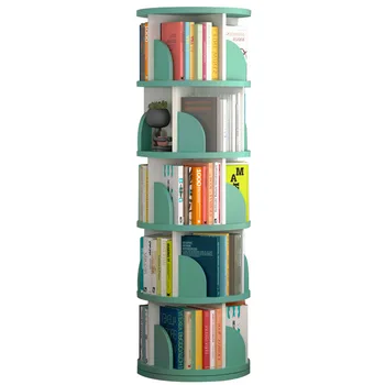 מדף הספרים של 360 מעלות הספרים קומה מדף פשוט multi-layer יצירתי בבית התלמיד מדף הספרים