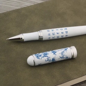 מותג יוקרה דיוק D2 רולר בעט כדור סיני סגנון הציור שזיף ציצי. זו במבוק חרציות, סחלב מתכת דיו עטים חדשים.